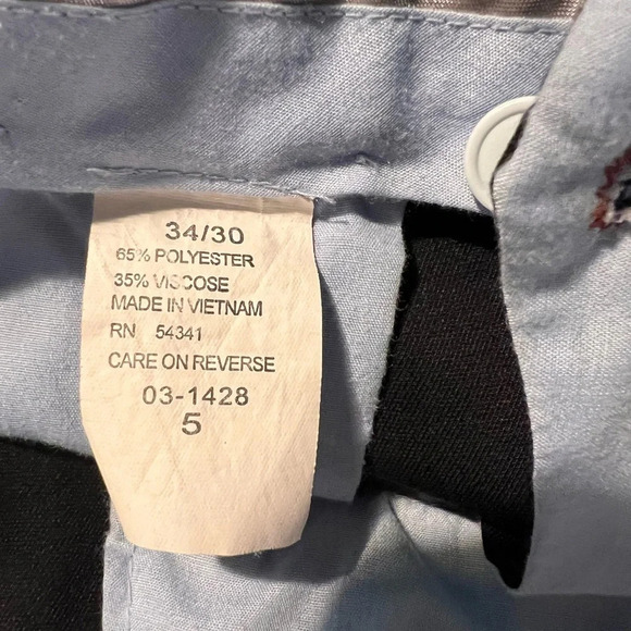 Louis Raphael 34, Rosso, men’s high rise, pocket pleated button zip clasp, pants - Picture 7 of 7